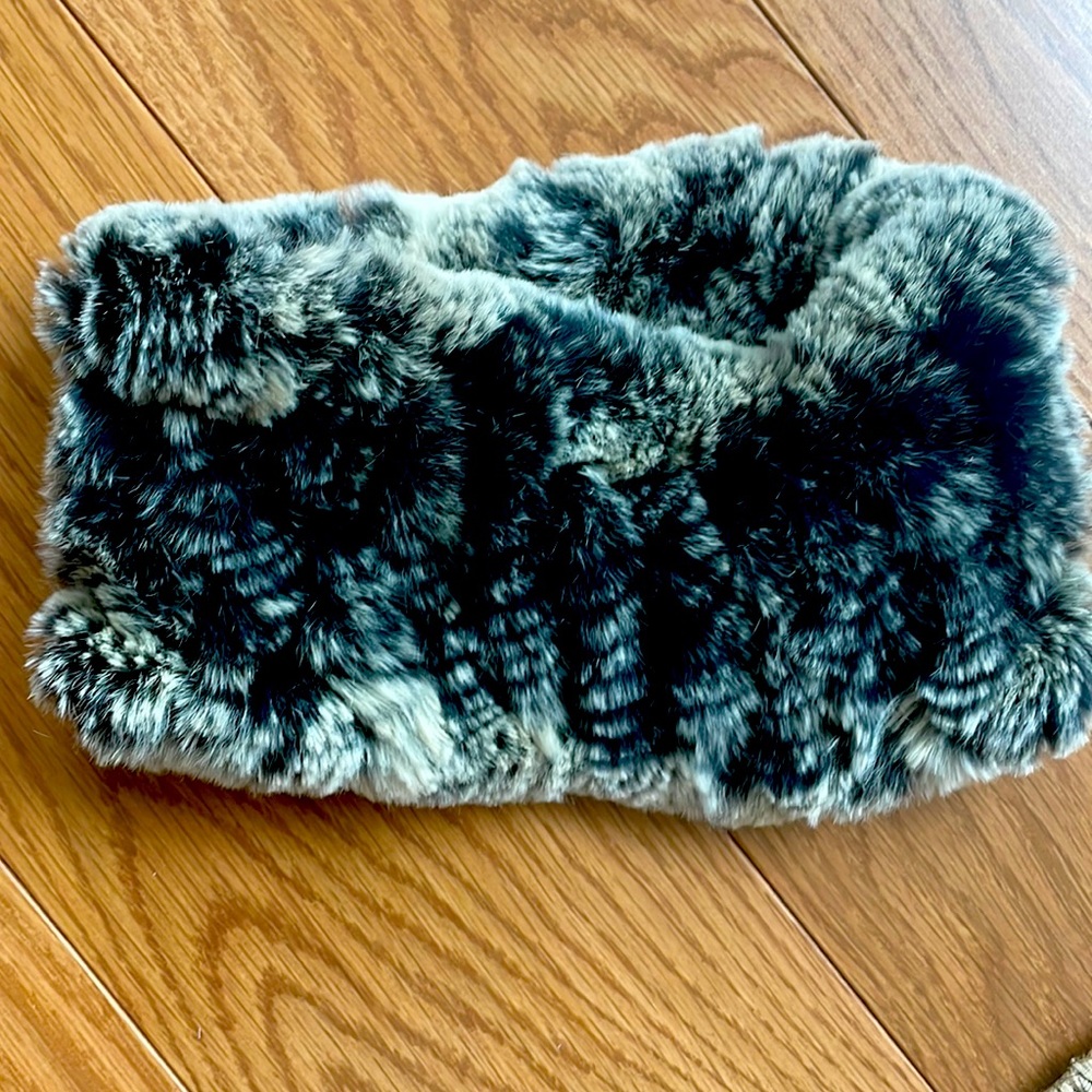 Grey Luxury Rabbit Fur Headband